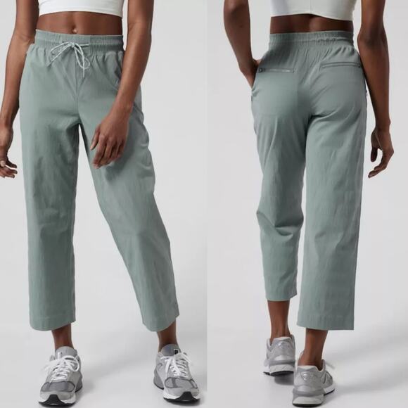 Athleta Womens Trekkie Straight Crop in Minimalist Grey Pant Size 12 - Picture 9 of 9